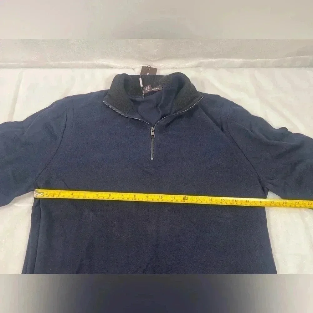 Michael Kors Men's 1/4 Zip Pullover Sweater Tipped Mock-Neck